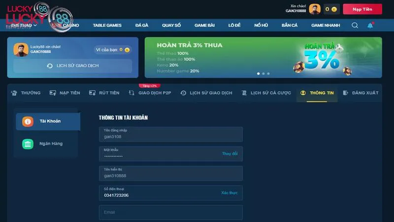 Chính sách hệ thống về tài khoản chơi hội viên