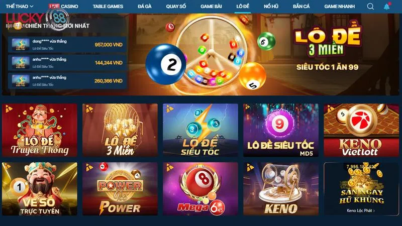 Kho game xổ số đỉnh cao để anh em thử vận may