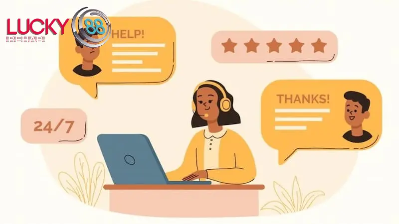 Quy trình phản hồi và xử lý vấn đề chăm sóc khách hàng Lucky88