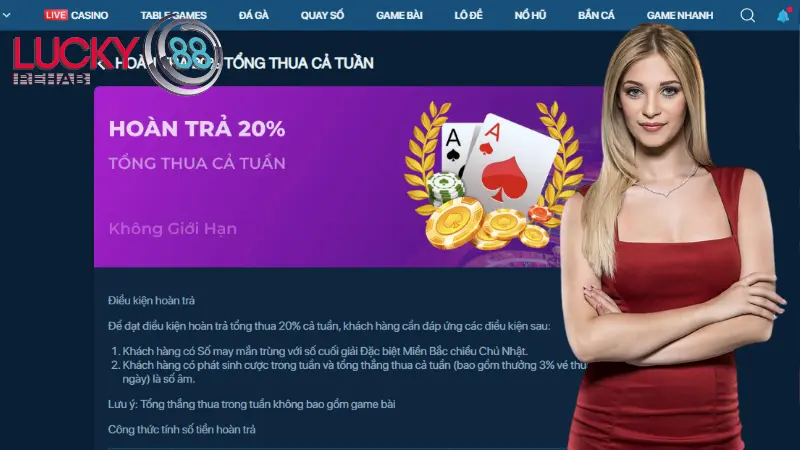 Ưu đãi khi nạp tiền tại Lucky88 mới nhất